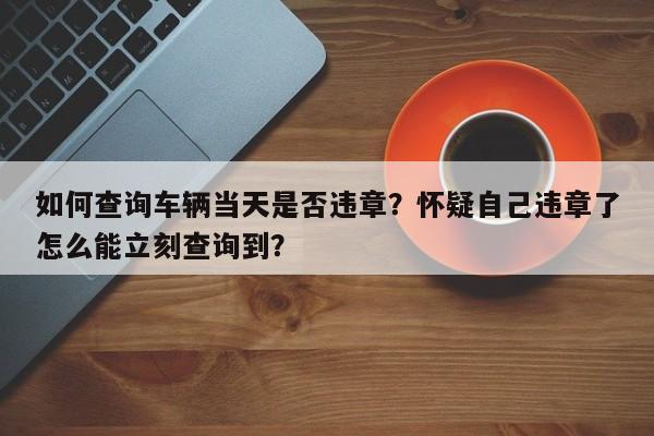 如何查询车辆当天是否违章？怀疑自己违章了怎么能立刻查询到？-第1张图片-静柔生活网