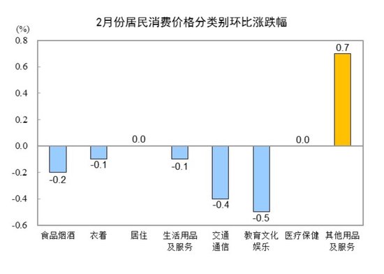 国家统计局：2025年2月份居民消费费用
同比下降0.7%-第3张图片-静柔生活网