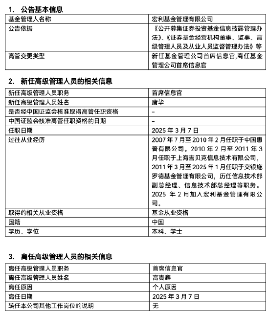 宏利基金高管变更：高贵鑫离任  新任唐华为首席信息官-第1张图片-静柔生活网